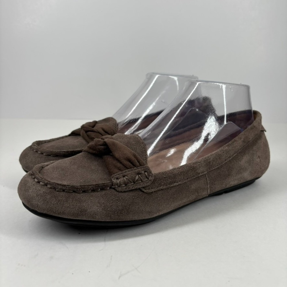 Vionic Norah Women's US 8.5 Taupe Suede Moccasins Slip-On‎ Loafer Comfort Flats